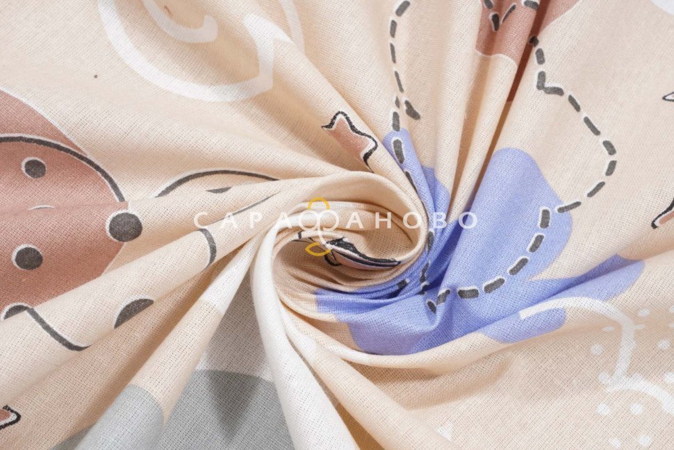 Ткань Бязь 150 см 120 гр рис. 140в1/1 Панды