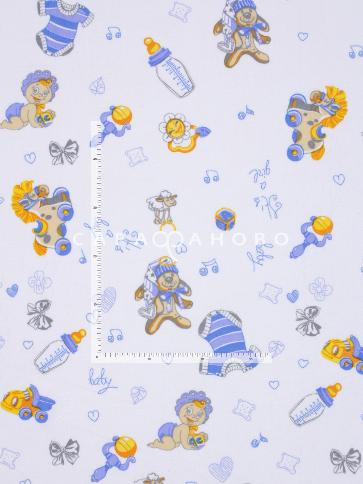 Фланель набивная 90 см, 897-2п Baby 175 +/-5 г/м2