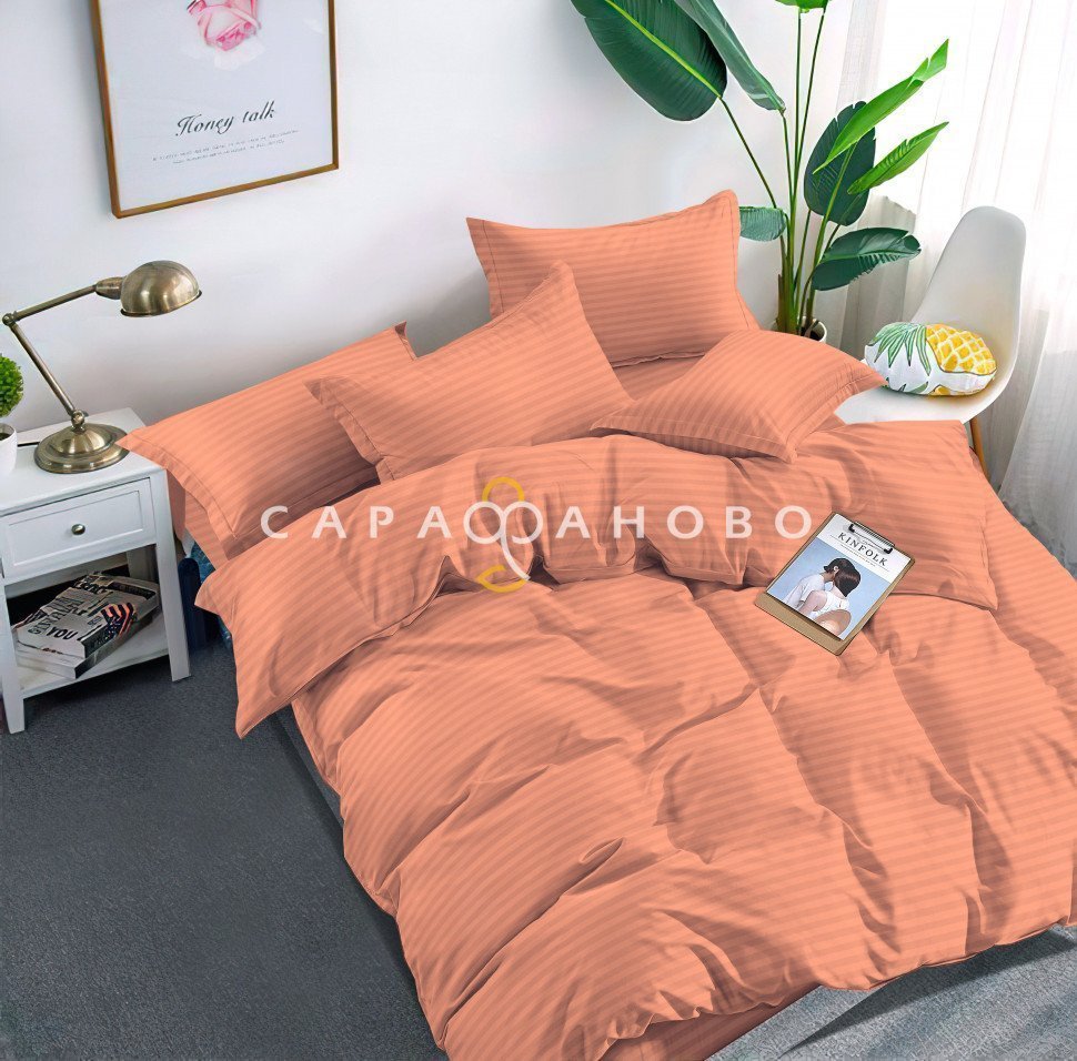 Сатин Страйп 1*1 цветной air jet 240 см рис J-24