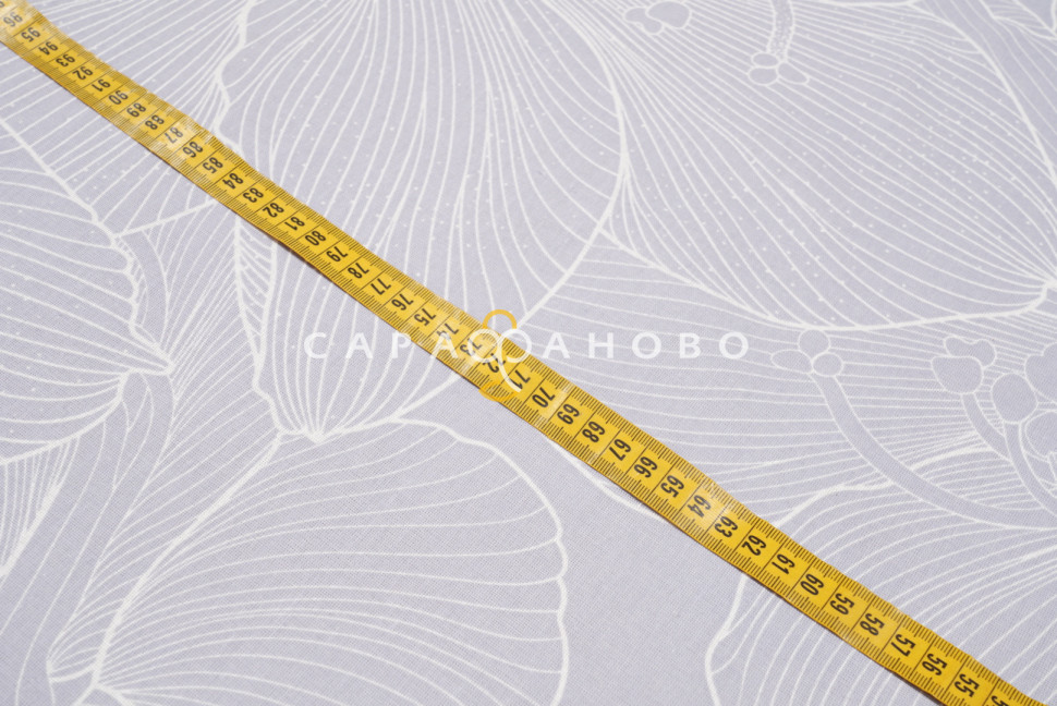 Ткань Бязь 150 см 140 гр рис Вернисаж вид 8/1 светло-серый