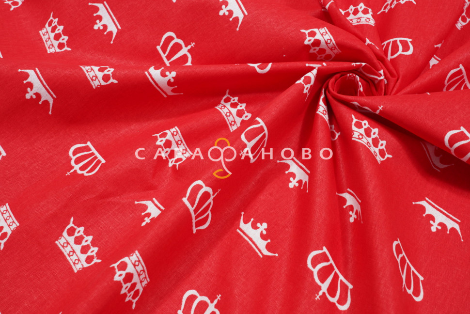 Ткань Бязь детская 150 см 120 гр Короны 1694-20