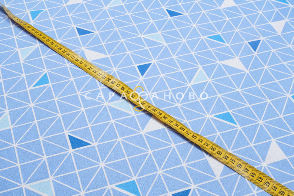 Ткань бязь 220 см 120 гр рис Треугольники 2/11