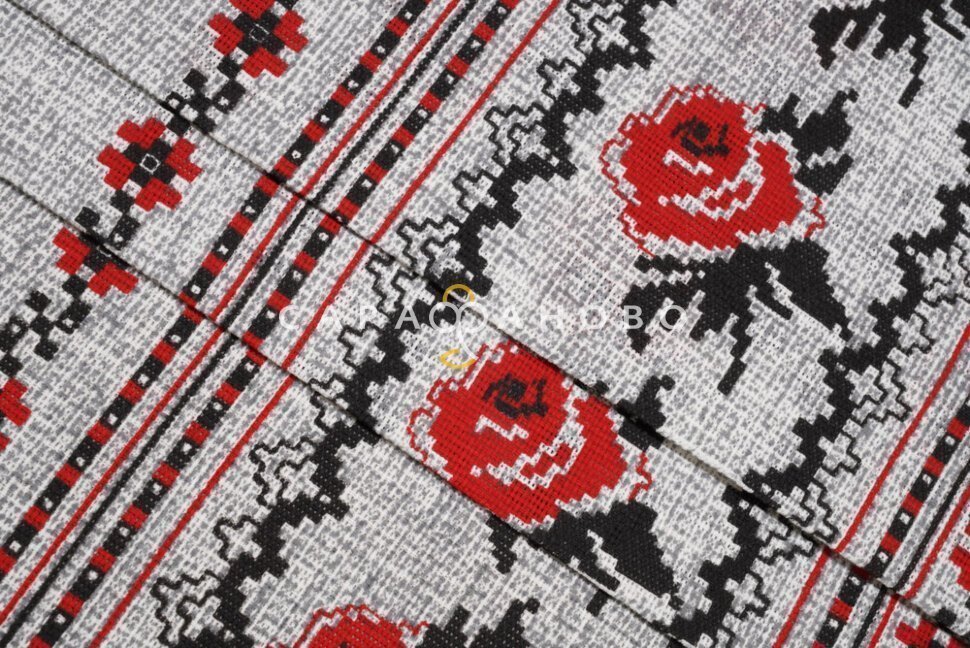 Ткань Рогожка 150 см рис. 30015/1 Розовое утро