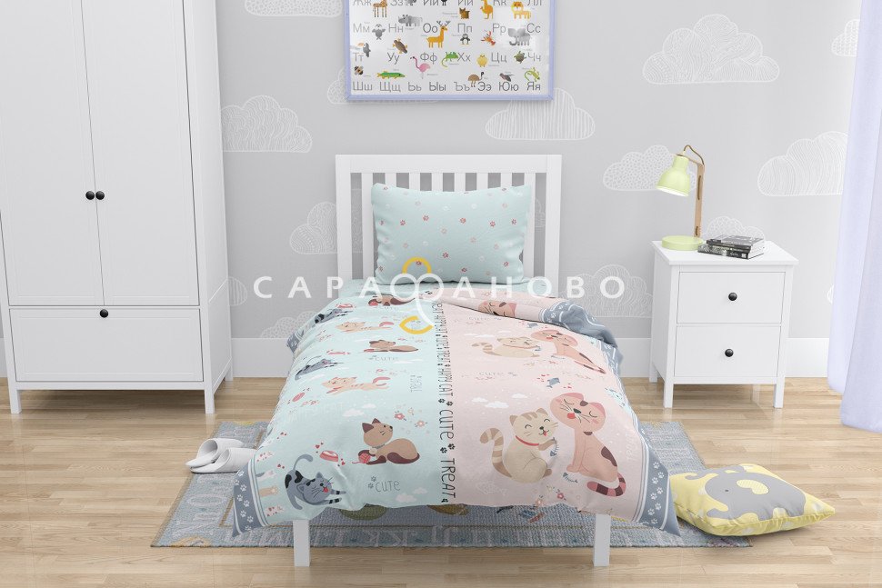 Ткань Бязь 150 см рис. 9790+9913