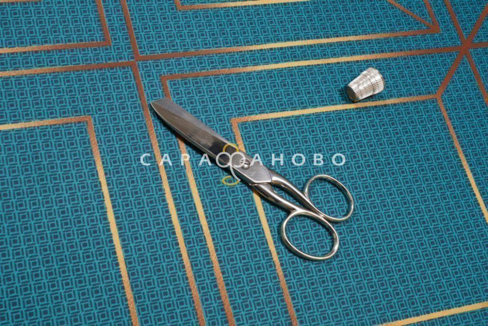 Ткань Сатин 220 см рис. 23002-2 Шарль(зелёный)