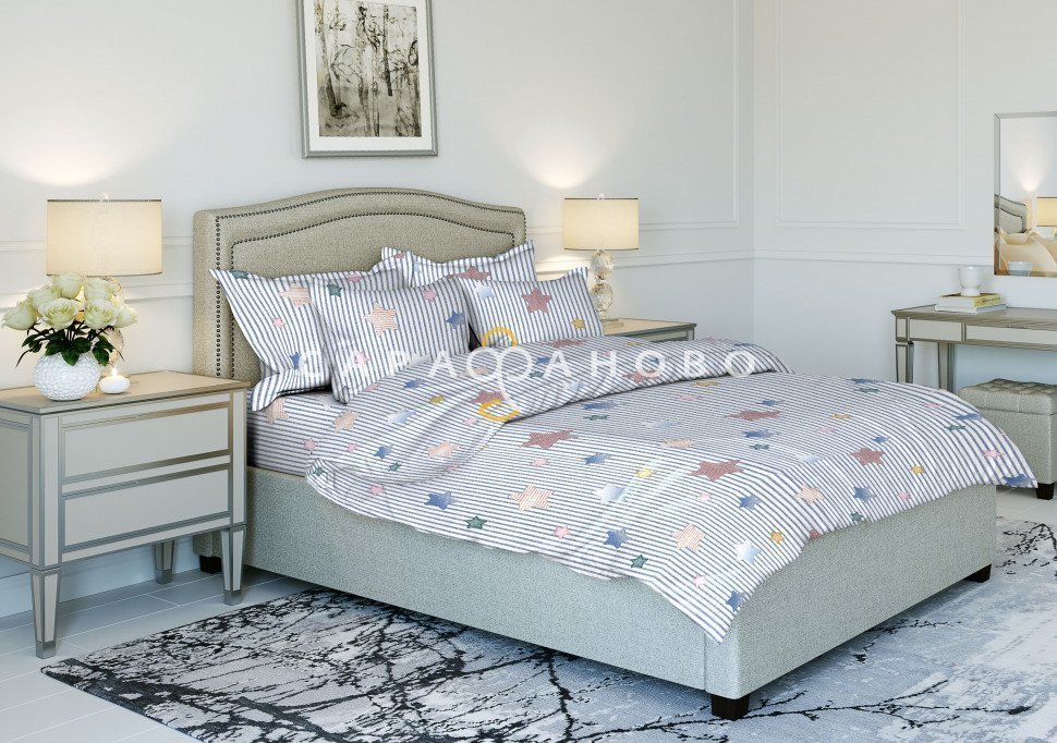 Ткань Бязь 150 см рис. 9654-1
