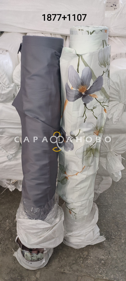 Ткань Сатин Люкс 60s 250 см 120 гр рис 1107B (компаньон)