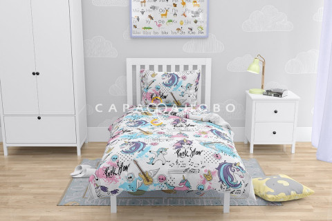 Ткань Бязь 150 см рис. 9460 "Единороги"
