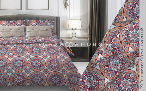 Ткань Бязь 150 см 120 гр рис. 119в9 Розетки