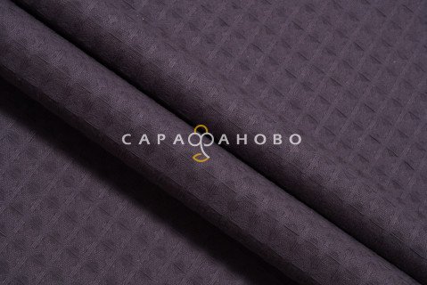 Ткань Вафельное полотно 150 см рис. 39001 Графит (1х1см)