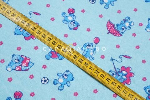 Ткань Фланель 90 см рис. 5264-1 "Крошка мишутка"