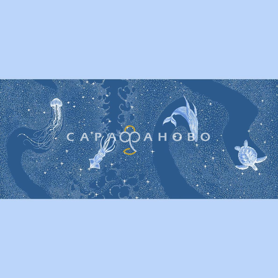 Полотно вафельное 150 см 150 гр наб рис 29335-3 На море