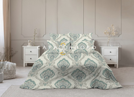 Ткань Поплин набивной 220 см рис Флоренция 9112/1