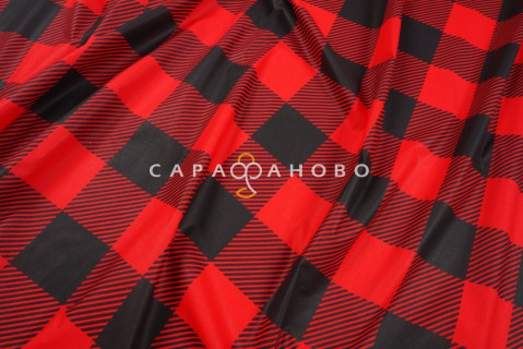Ткань Перкаль 150 см "Red&amp;Black" рис 13109 вид 1