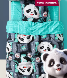 Ткань Бязь дуб. 150 см 120 гр  рис. 360 Сладкие сны, 8/10 Вид графит