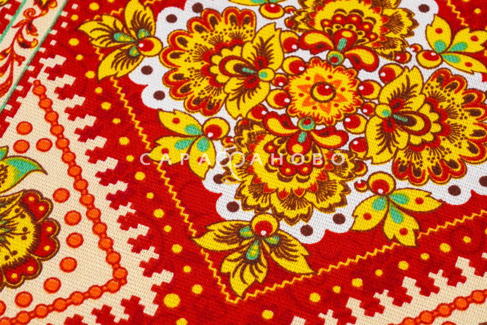 Ткань Рогожка 150 см 160 гр рис 35059 вид 1 Жар-Птица