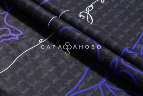 Ткань Бязь 220 см рис. 12504-1 Кошачий бомонд (основа)