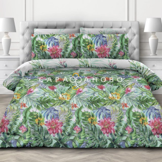 Ткань Бязь Премиум 220 см Paradise Gardens "Майорка" рис 6465 вид 1
