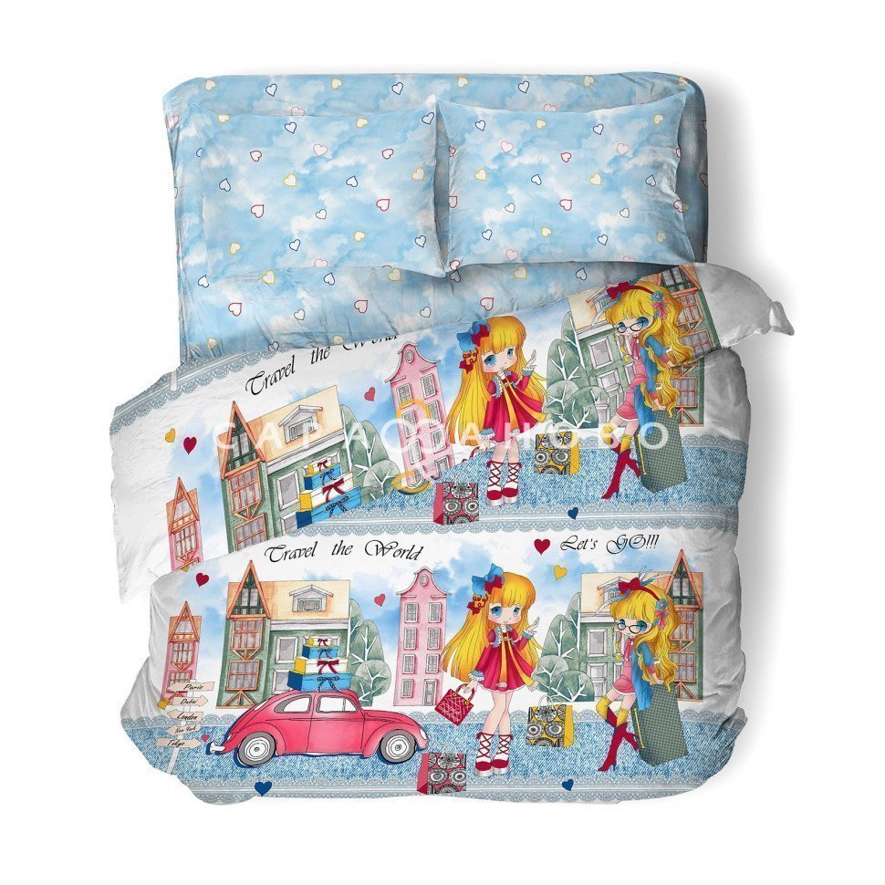 Ткань бязь 150 см рис 10011 Вояжёры (компаньон)