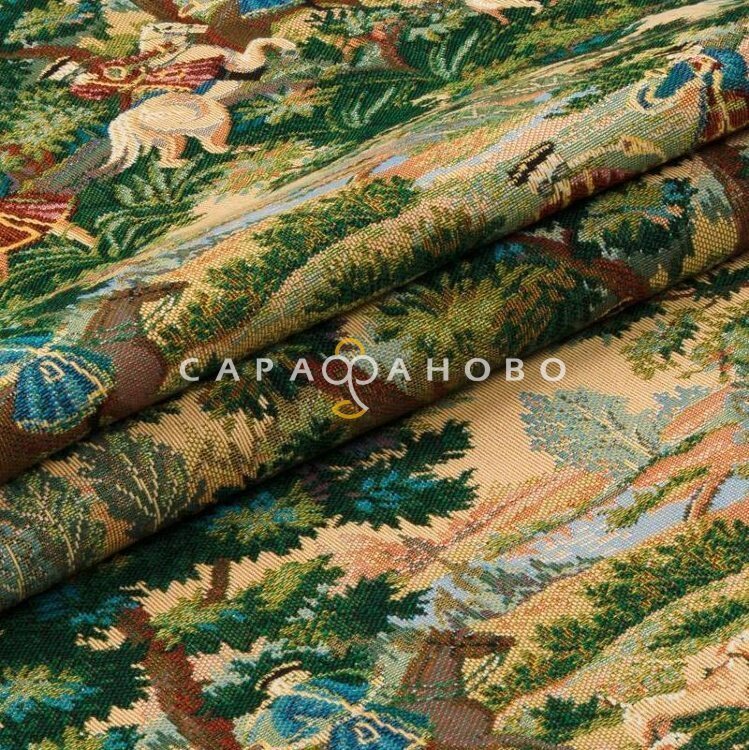 Гобеленовая ткань 160 см. Рис Королевская охота
