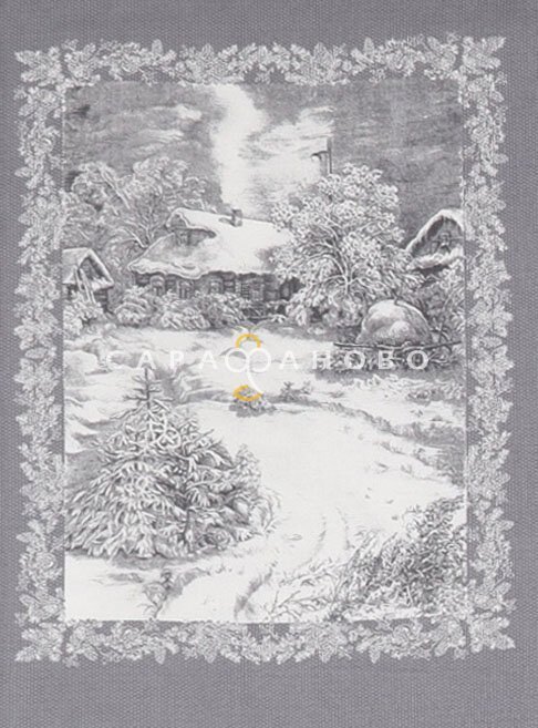Ткань Рогожка 150 см рис. 11472-1 Сочельник