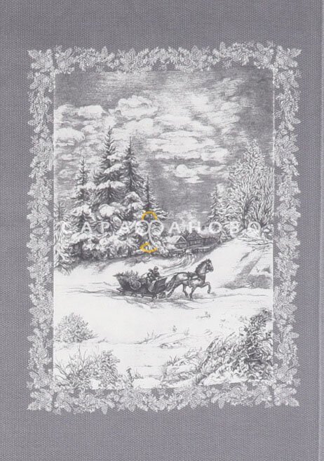 Ткань Рогожка 150 см рис. 11472-1 Сочельник