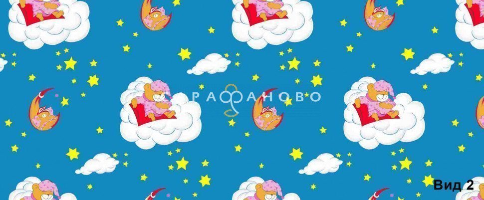 Ткань бязь 150 см детская 100 гр/м2 рис 562 вид 2