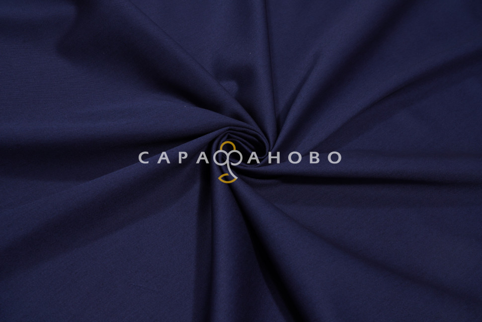 Ткань Саржа 150 см 260 гр №269 Тёмно-синий с ВО