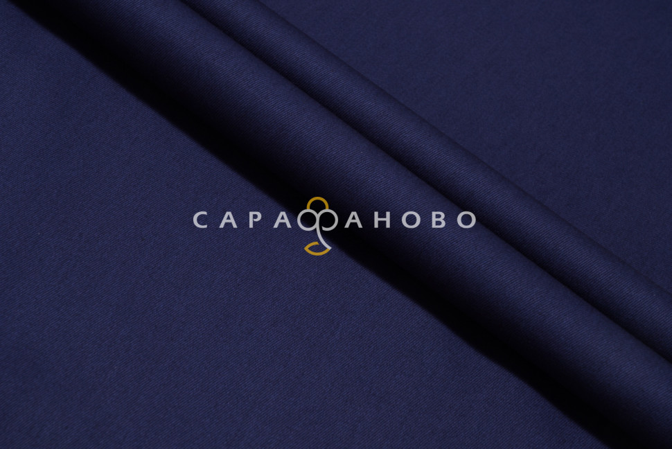 Ткань Саржа 150 см 260 гр №269 Тёмно-синий с ВО