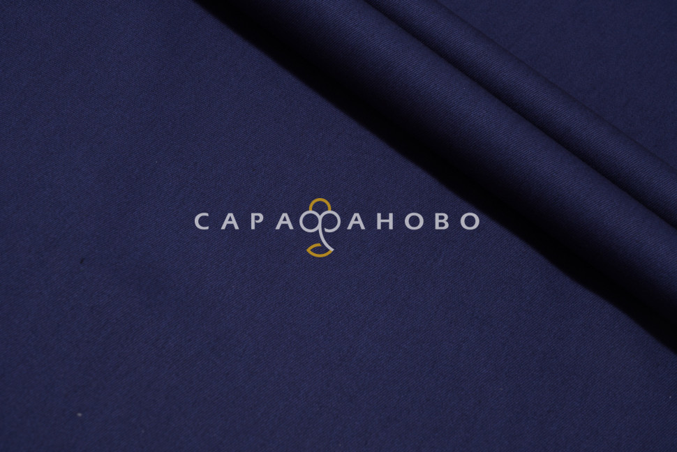 Ткань Саржа 150 см 260 гр №269 Тёмно-синий с ВО