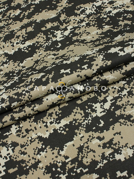Ткань Саржа костюмная набивная 150 см, 860-2 Точка