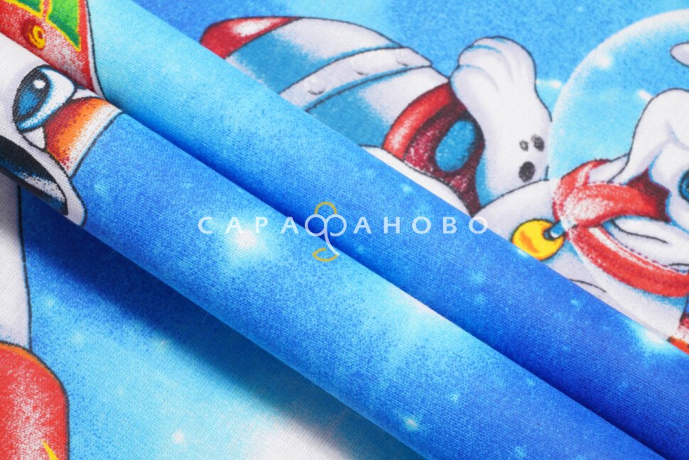 Ткань бязь 150 см Космики рис 10074 вид 1