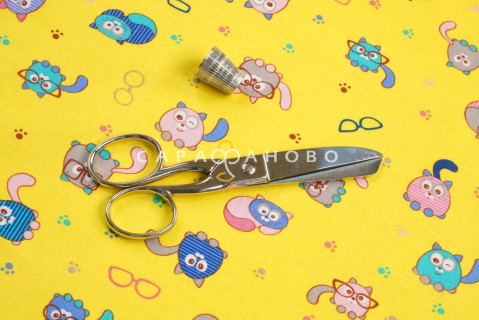 Ткань Ситец 95 см "Котики" рис 5586 вид 4