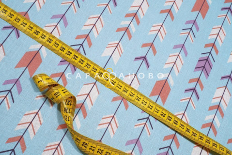 Ткань Бязь 150 см. Индейцы компаньон рис. 7333/1