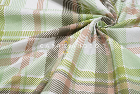 Ткань Рогожка 150 см 170 гр 2303/1 Ботаника (крупная клетка)