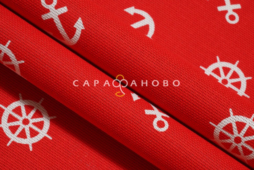 Ткань Рогожка 150 см 150 гр рис №639-2 Якоря
